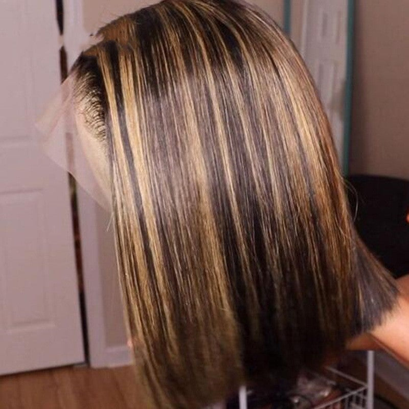 Highlighted Human Hair Lace Front BOB